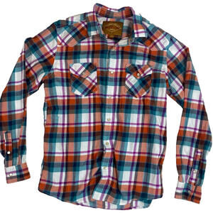 Red Camel Men's‎ Large Multicolor Long Sleeve Plaid Flannel
